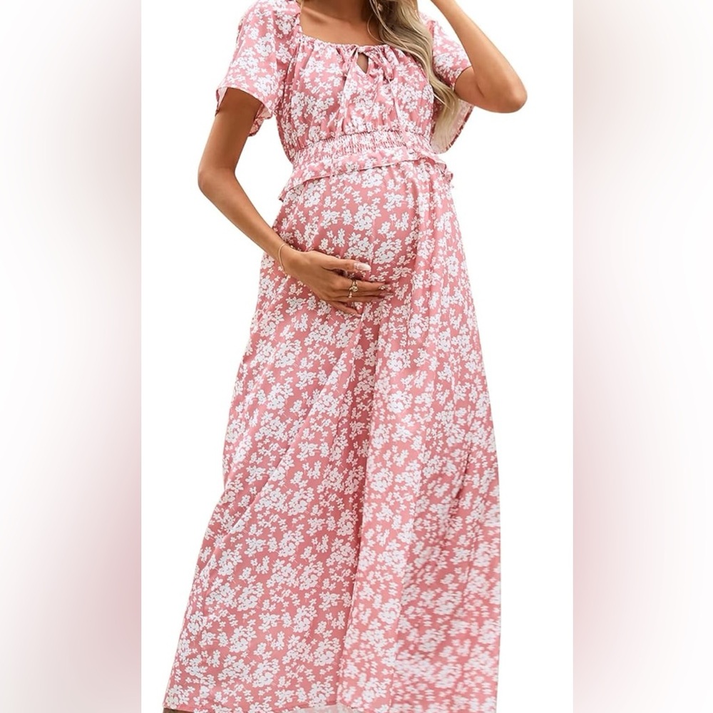 Floral Pink Maxi Dress